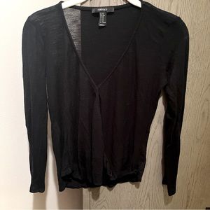Long Sleeve Low Cut Blouse